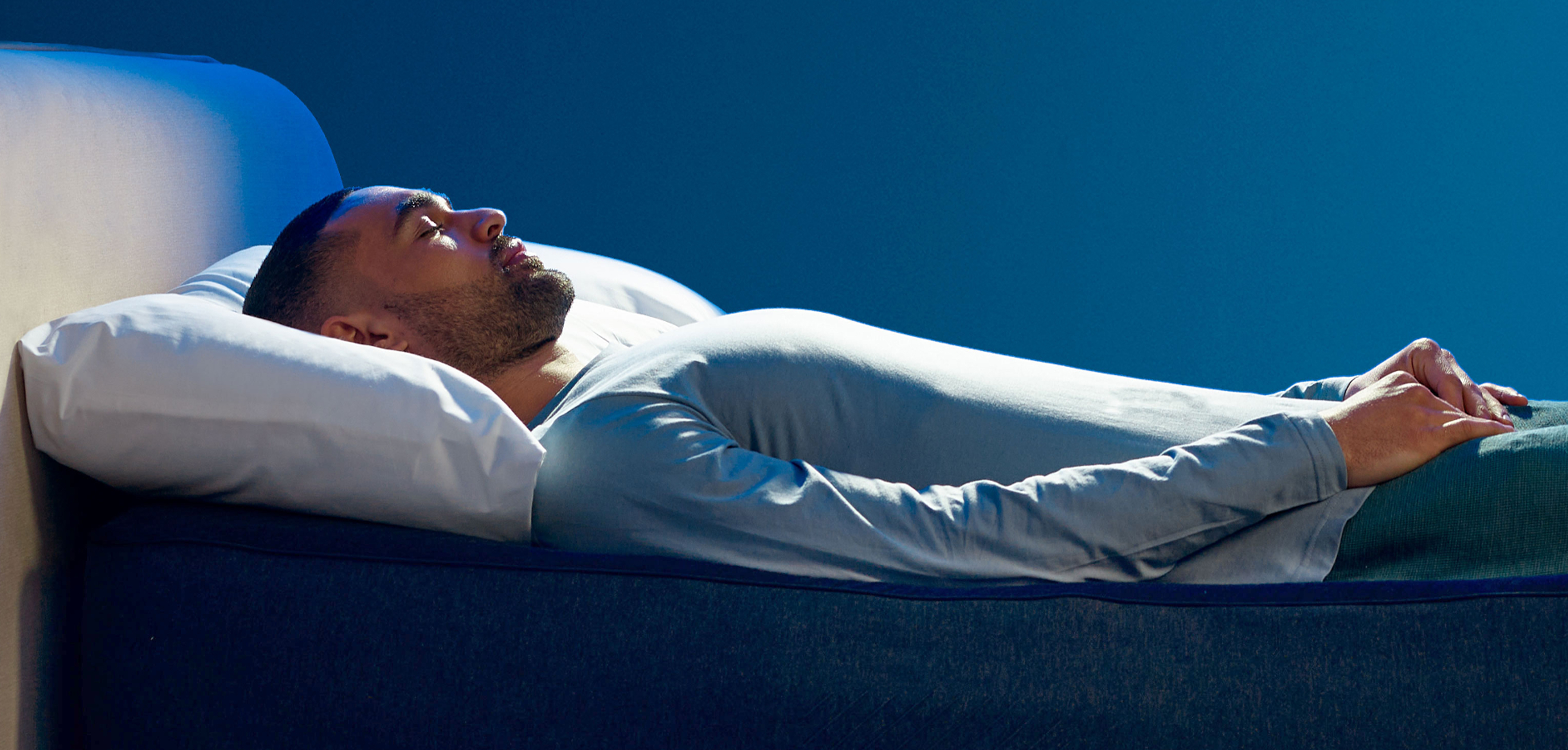 Person sleeping and snoring